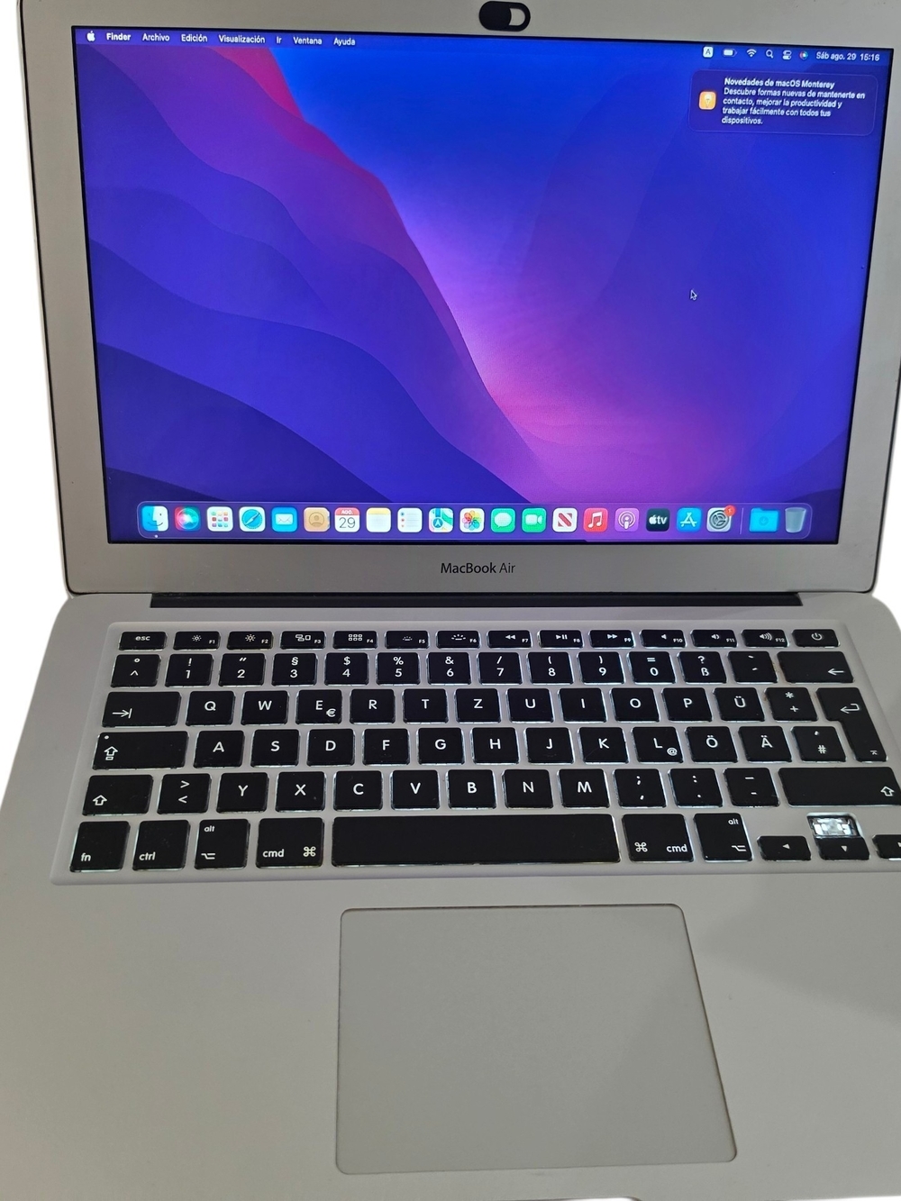 Apple MacBook Air Silver with Black Backlit Keyboard